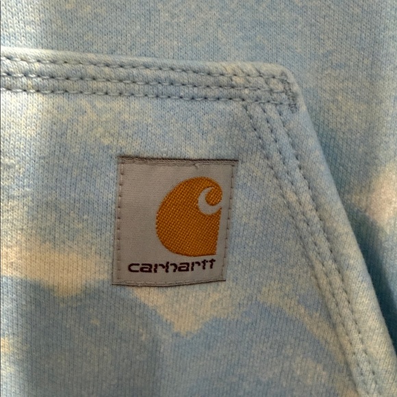 Carhartt Light Blue and Cream Hoodie - Picture 3 of 4